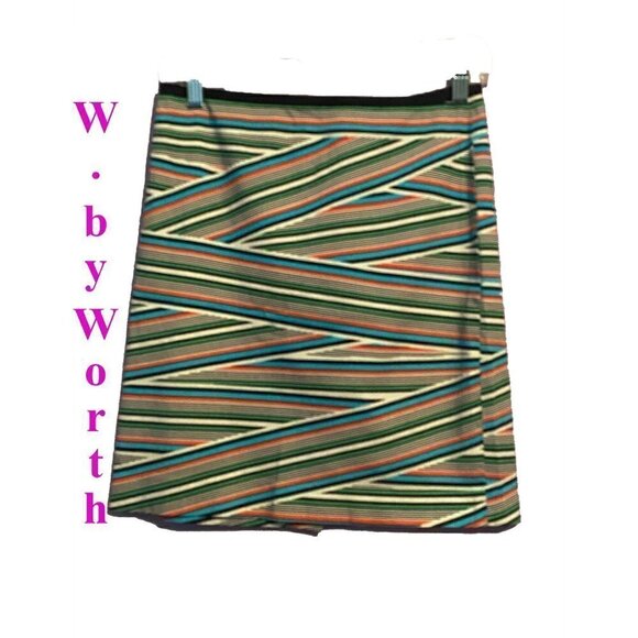 NWOT W by Worth Mini Skirt Diagonal Shape - Picture 3 of 8